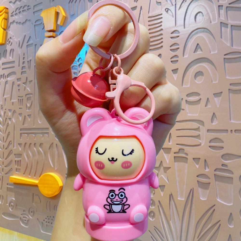 Rabbit Face Changing Doll Cartoon Doll Toy Key Ring Creative Frog Keychain  Playing Supplies