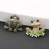 Металлическая брошь-животное с эмалью «Характер лягушки» для мужчин и женщин