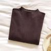Autumn 2024 Women's Semi-High Neck Soft Sweater: Slim Fit Straight Shoulder Knit