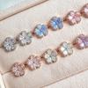 Мини-серьги T-Moon Re Cubic Flower для женщин, милый цвет
