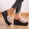 Summer Shoes for Women 2024 Peep Toe Platform Women's Slippers Casual Wedge Ladies Slippers Fashion High Heel Female Sandals