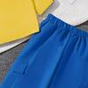 Girls' Fashion Set 2025 Summer Children's Letter Short Sleeve Top Casual Cargo Pants Two-piece Set