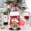 Снеговик с принтом лося Рождество Санта Клаус чехол для бутылки вина сумка стол