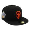 Кепка Newera 59FIFTY 70808762 NER35C7098 MLB San Francisco Giants SF черная черная 7 боковых накладок под козырьком ONSPOTZ изготовленная на заказ кепка Gokyu Fifty унисекс