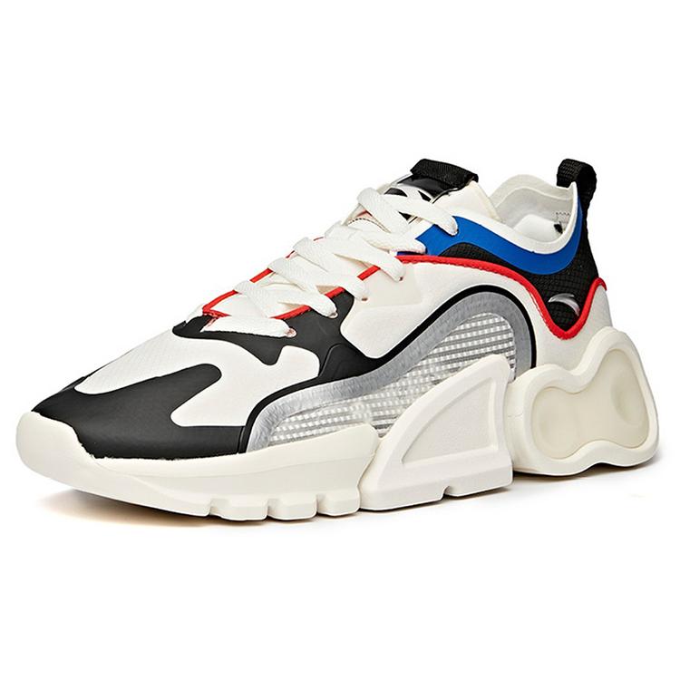 ANTA Casual Shoes Men's Low top Ivory White/Black/Dark Blue 112038808-2