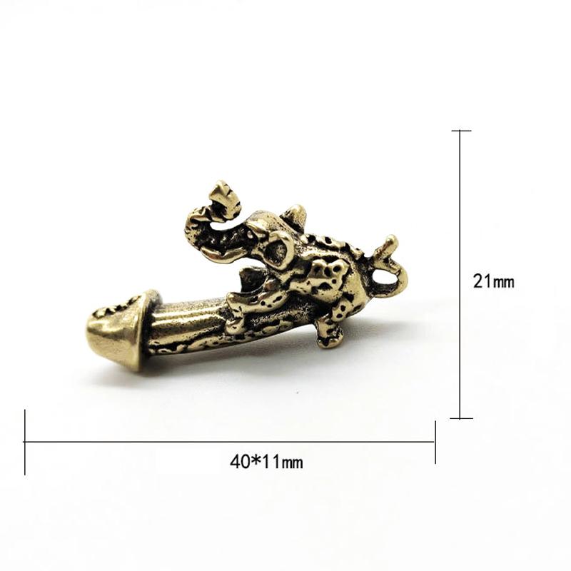 Латунная статуя мужского пениса слона, миниатюрный домашний декор, мужские гениталии