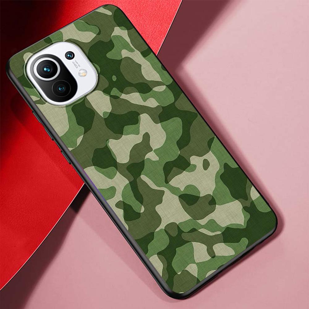 Чехол с камуфляжным узором для Xiaomi Mi 11 Lite 5G 12 Pro Note 10 10T 9 SE 9T 10S 8 A2 Lite CC9 Redmi Note 11 TPU чехол для телефона