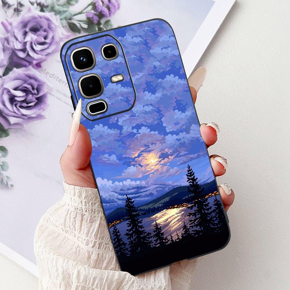 For Infinix Note 50s X6870 Back Cover For Infinix Note 50s 5G Case Silicone Fashion Luxury Flowers Cute Cat Funny Painted Bumper