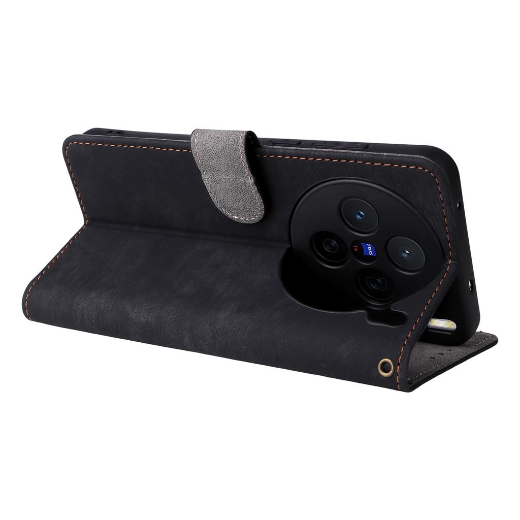 For vivo X200s 5G Case Wallet RFID Blocking PU Leather Cover Stand with Strap