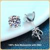Luxury 0.4-4CT D Color Moissanite Screw Earrings For Women Party Fine Jewelry 4 Prong S925 Sterling Silver Diamond Earring