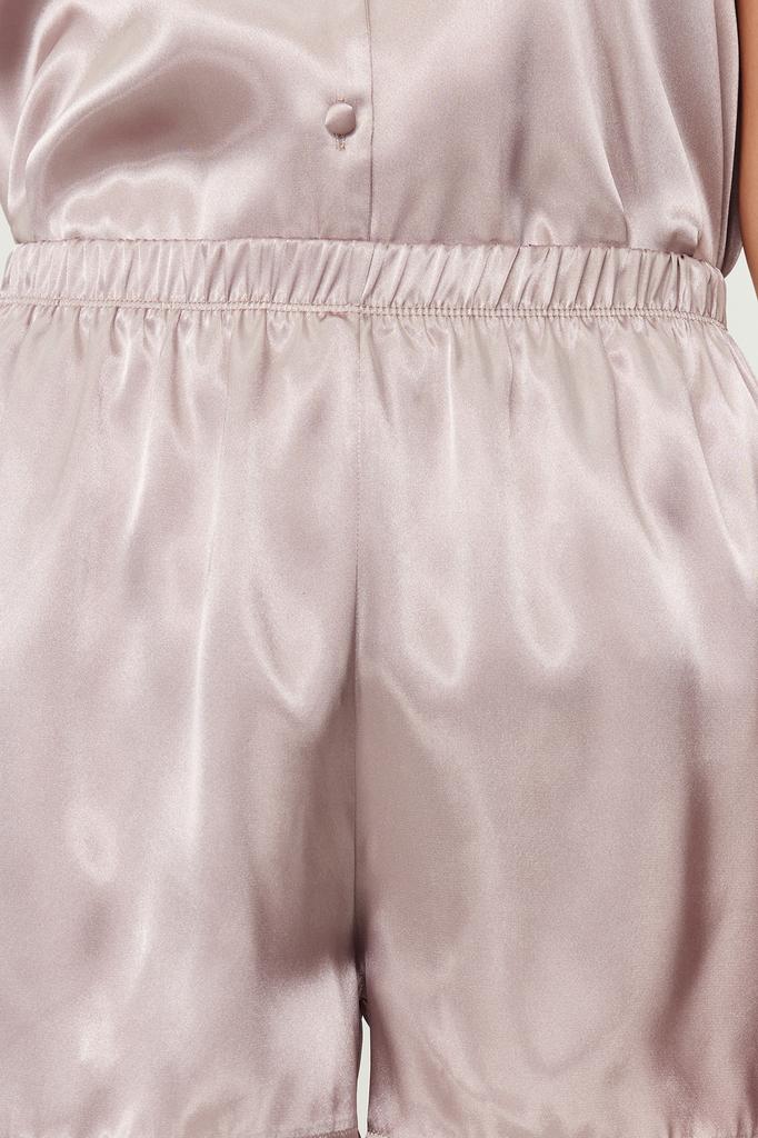 Women's Fashion New Pajama Set Pink Satin Woven Pajama Set