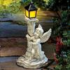 Roman Pillar Angel Statue Solar Light Garden Lawn Path Light Figurine Sculptures Solar Energy Lamp Light Outdoor Decor