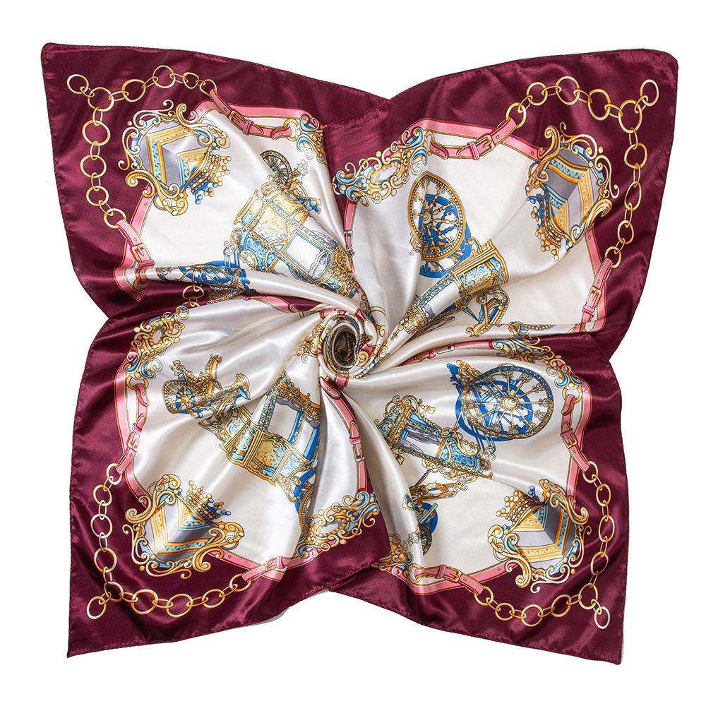 High-quality Luxurious Silk Scarves Headband Scarfs Neck Scarf For Women Chain Silk Scarf Women's Decorative Shawl