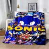 Fashion SSonic Cartoon Game Flannel Blanket Soft Warm Throw Blanket for Bedroom Living Room Bed Travel Camping Picnic Kid Gift