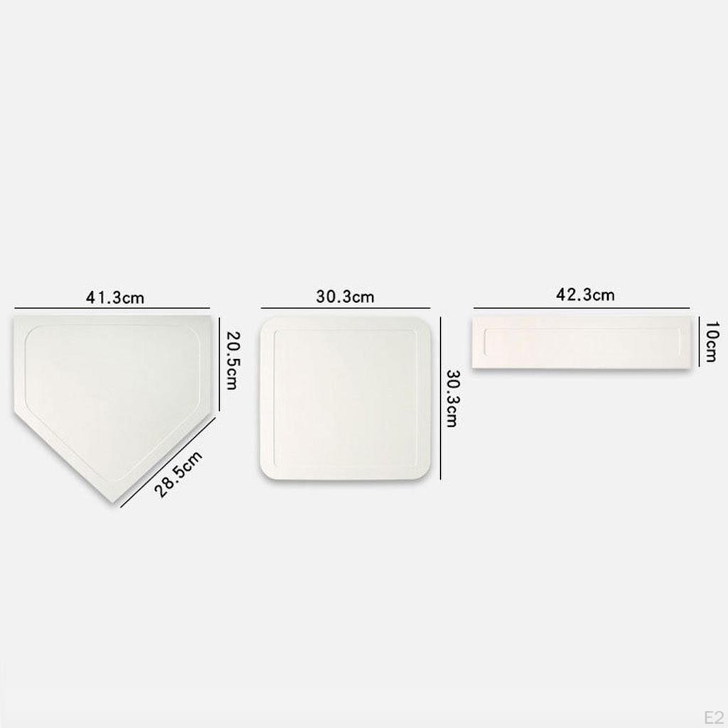 Baseball Softball Base Set Throw Down Rubber Bases Home Plate Pitcher Mound Portable Practice