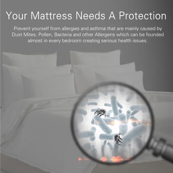 160x200 см защита от клещей для матраса, гладкий водонепроницаемый защитный чехол для матраса для кровати, мокрый, дышащий, гипоаллергенный