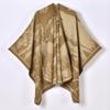 Shawl Imitation Cashmere Knitted Scarf Split Fork Oil Painting Cape Cloak Outside