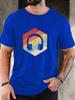 Retro Headphones Music Graphic Print Unisexs Crew Neck Short Sleeve Casual Basic Summer Daily Soft Comfort Fit Wear Tee Shirt