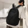 Male Solid Color Backpack Student Schoolbag Large Capacity Female Backpack