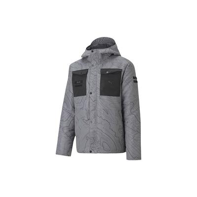 Мужская хлопковая куртка с капюшоном Porsche Racing Series Color Block, серая 598118-03