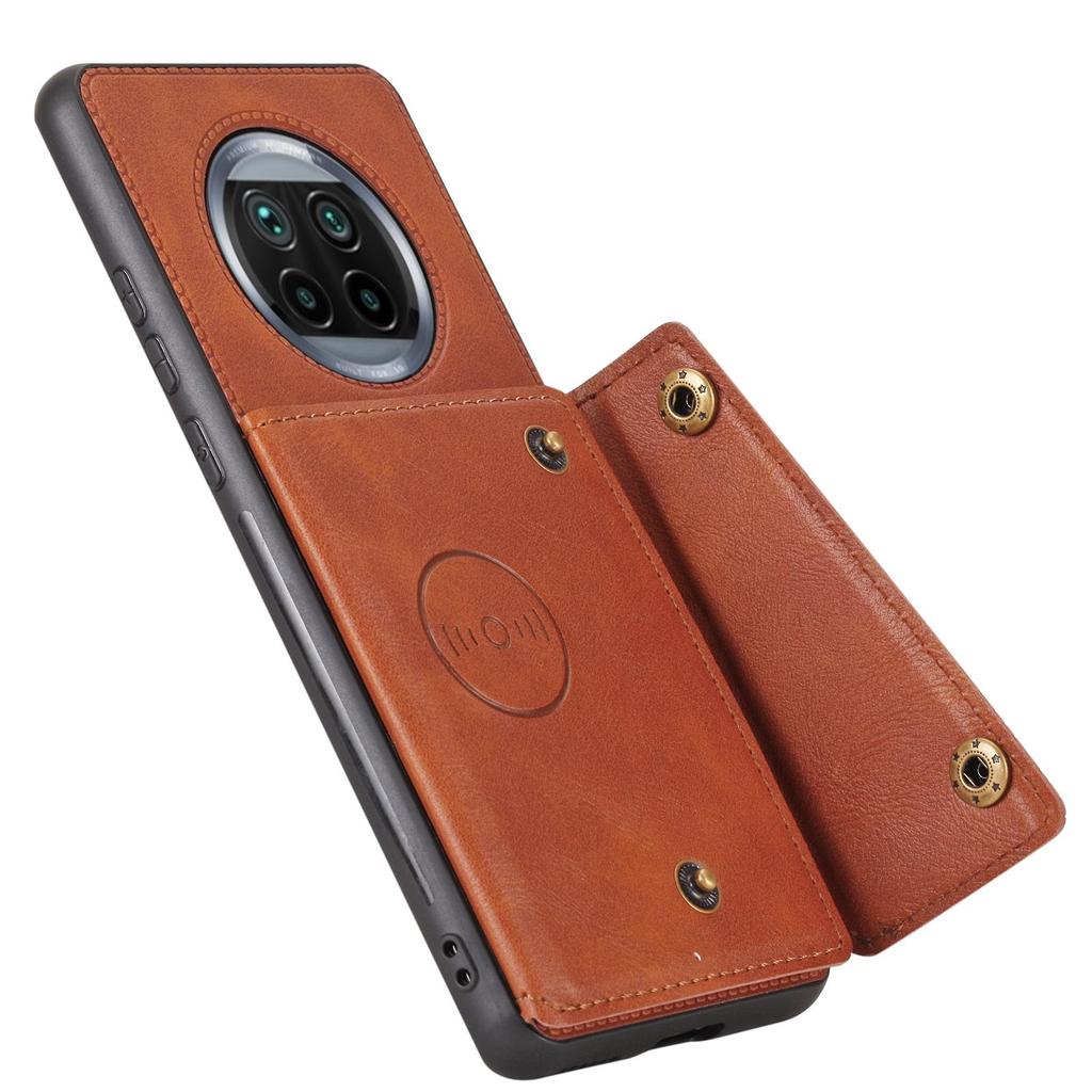 Чехол для Xiaomi 11 11T 11i с держателем для карт премиум-класса, подставка из искусственной кожи с двойной магнитной застежкой, противоударный чехол для Redmi Note 7 8 8T 9 10 Redmi 9A