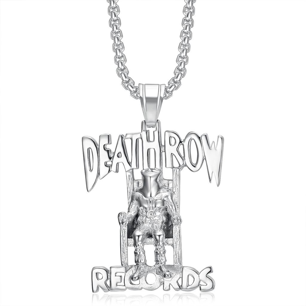 Титановая сталь Новый DEATHROW/RECORDS 3D Подвеска-ожерелье заключенного Модное Хип-Хоп украшение DZ729