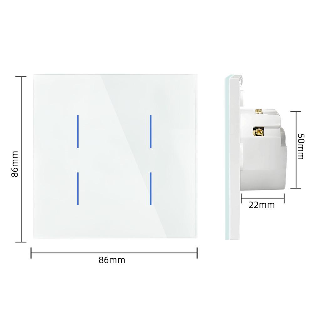 Умный сенсорный настенный выключатель Zigbee для ЕС/Великобритании, совместимый с голосовыми помощниками Alexa и Google