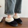 Мода женские ботинки круглые туфли на плоской подошве для женщин слипоны платформа короткий плюш лодыжка женские зимние ботинки уличные противоскользящие сохраняющие тепло туфли