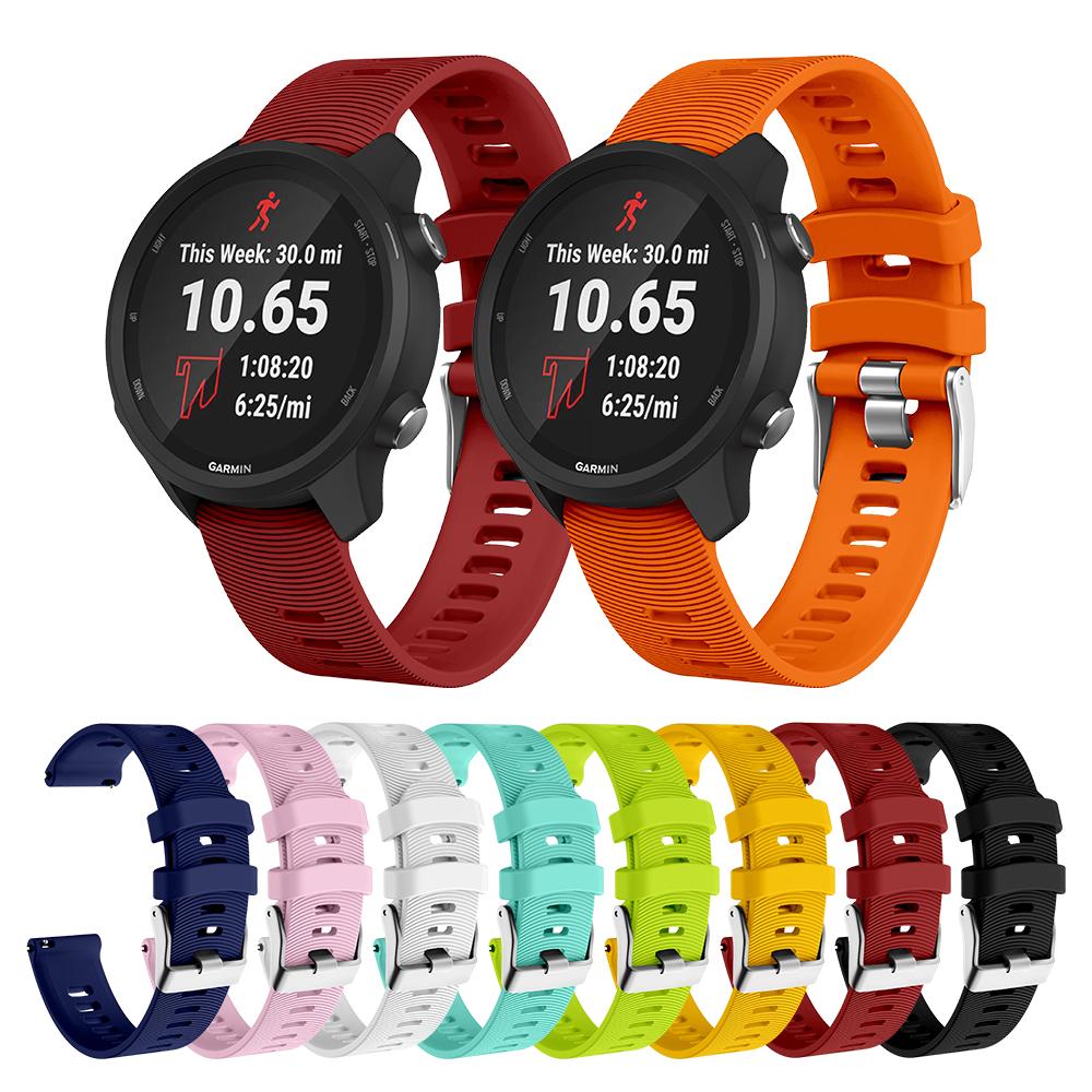 Ремешок для Garmin Forerunner 245 Оригинальный ремешок Универсальный силиконовый ремешок Аксессуары Браслет для часов Garmin Vivoactive 3 20 мм