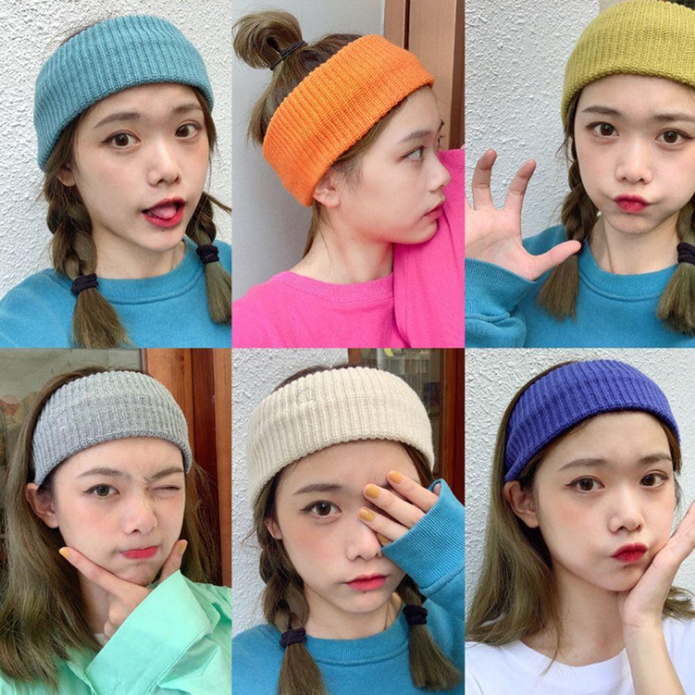 Женские эластичные вязаные повседневные повязки для волос для йоги, широкая повязка на голову, аксессуары для волос, спортивные повязки