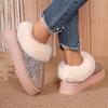 Fashion Sequins Decor Platform Snow Boots Women Fashion Keep Warm Faux Fur Winter Boots Woman Shiny Fuffly Furry Ankle Boots Ladies 42