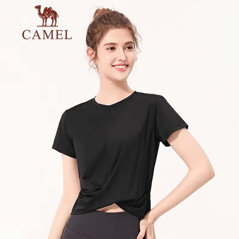 Camel Женская дышащая футболка с круглым вырезом и коротким рукавом