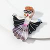 New Cute Girls Figure Acrylic Brooches for Women Fashion Cartoon Resin Badge Pins Casual Jewelry Bag Clothes Accessories Gifts