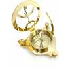3 Inch Brass Golden Sundial Compass. Sun Clock Brass Golden Compass  (Gold)