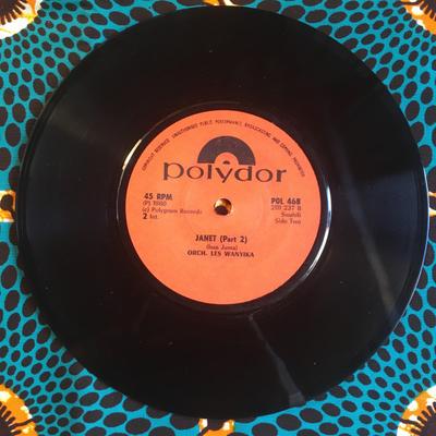 7-дюймовая пластинка ORCH. LES WANYIKA Джанет POL468 POLYDOR 1980 Кения Мировая музыка Б/у