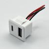 Двухслойная розетка питания USB и Type-C со стабильной передачей тока для нескольких устройств, компактная