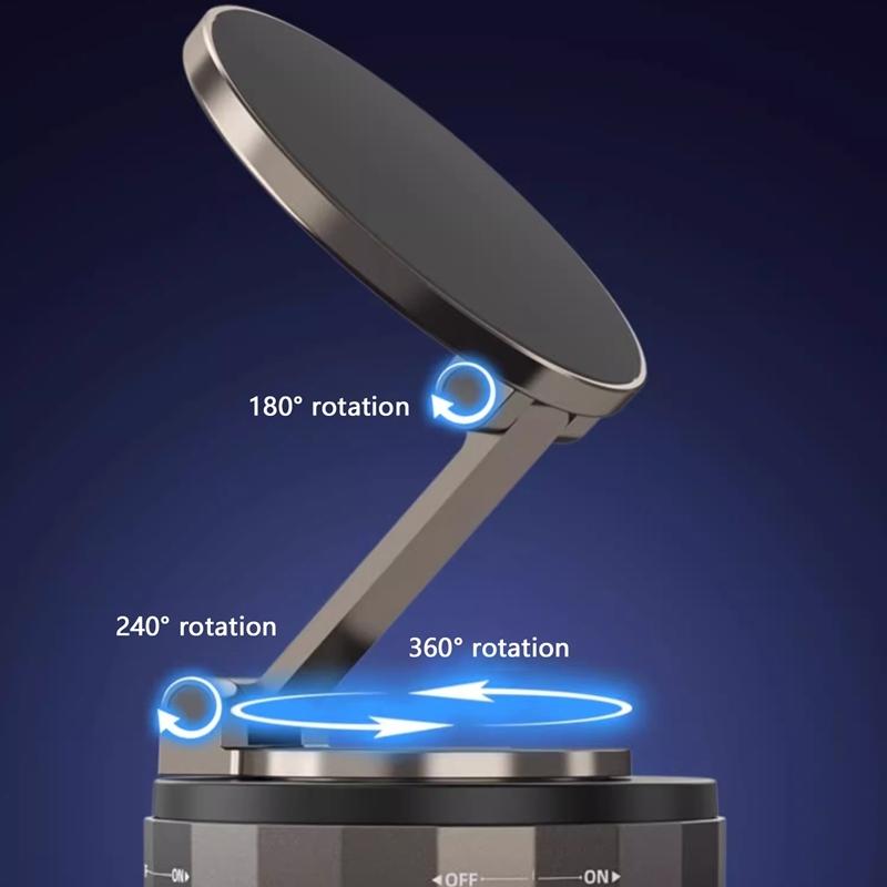 Vacuum Suction Phone Holder Magnetic Car Navigation Bracket 360 Degree Rotation For Xiaomi Iphone Huawei Multyple Phone