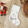 Wool Christmas Stockings 19-inch Fox White Soft Cuffs, Suitable for Family Holiday Christmas Party Decorations
