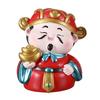 Cartoon God of Wealth Figurine Hand-painted Chinese Immortals Statue Resin Sculpture Home Office Desktop Decoration Ornament