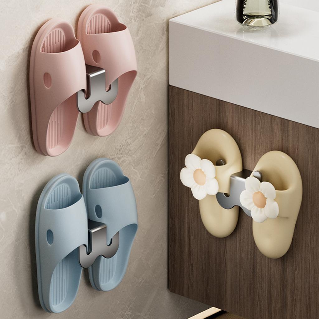 Slippers Rack No Punching Bathroom Simple Slipper Hook Toilet Drainage Rack Wall Mounted Bedroom Neat Storage Shoe Drying Rack