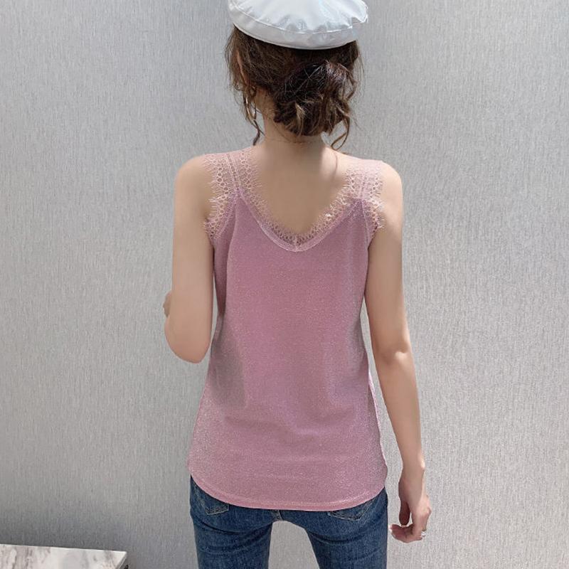 Summer Women's Plus Size Lace V-neck Camisole Women's Bottoming Tank Top