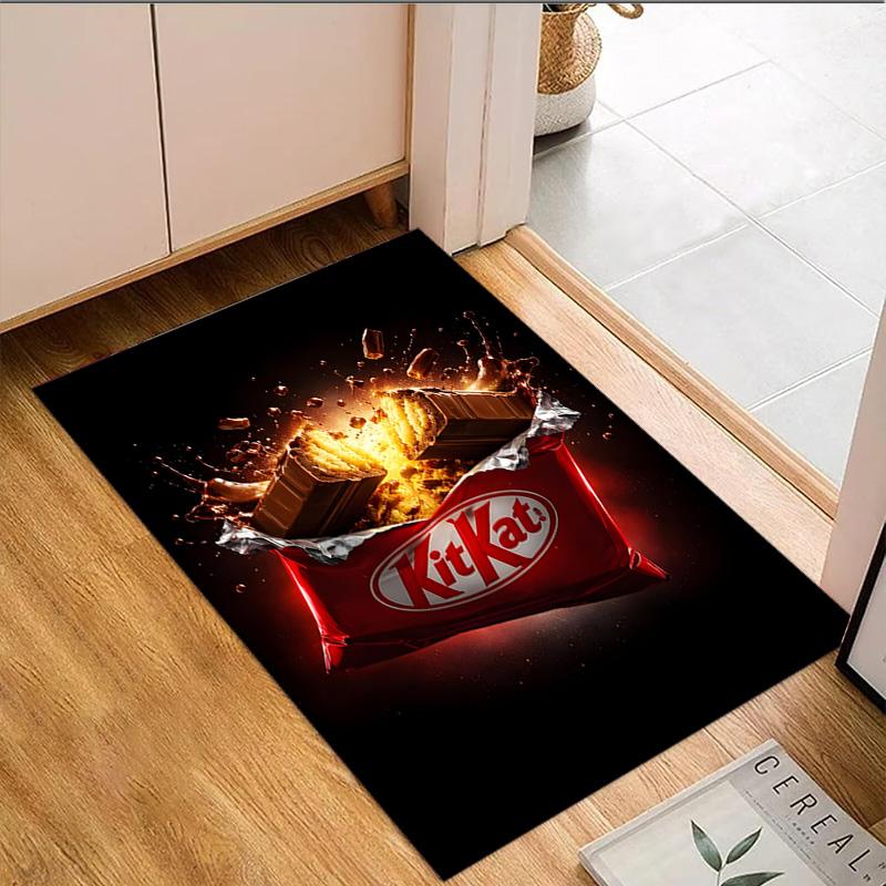 1 шт. Коврик для пола Kit-kat, Противоскользящий коврик, Коврик под стул Для гостиной, спальни, Придверный коврик, Декор для дома, Подарок, Рождественские подарки