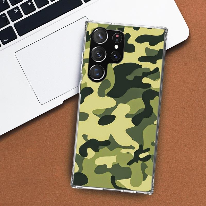 Чехол для телефона в стиле милитари с камуфляжным принтом для Samsung Galaxy S24 S23 S22 Ultra S21 S20 Fe S10 Plus S10E S9 S8 + чехол-панель