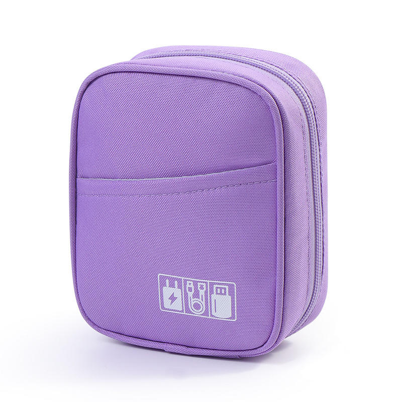 Travel Digital Accessories Storage Pouch Compact Data Cable Carrying Case Organizer Zipper Pouch for Earphone Power Bank