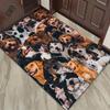 Adorable Dog Faces Rug for Pet Lovers | Unique Floor Decor | Fun Animal-Themed Area Rugs for Kids Rooms Skid resistant carpet