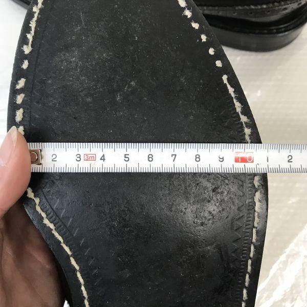 Винтажные 90-е, Сделано в Японии/MEN'S CLUB/Кожаные Оксфорды с крылом Goodyear Welt/25.5/Черный/ЧЕРНЫЙ/Деловые Туфли(ИСПОЛЬЗОВАЛ)
