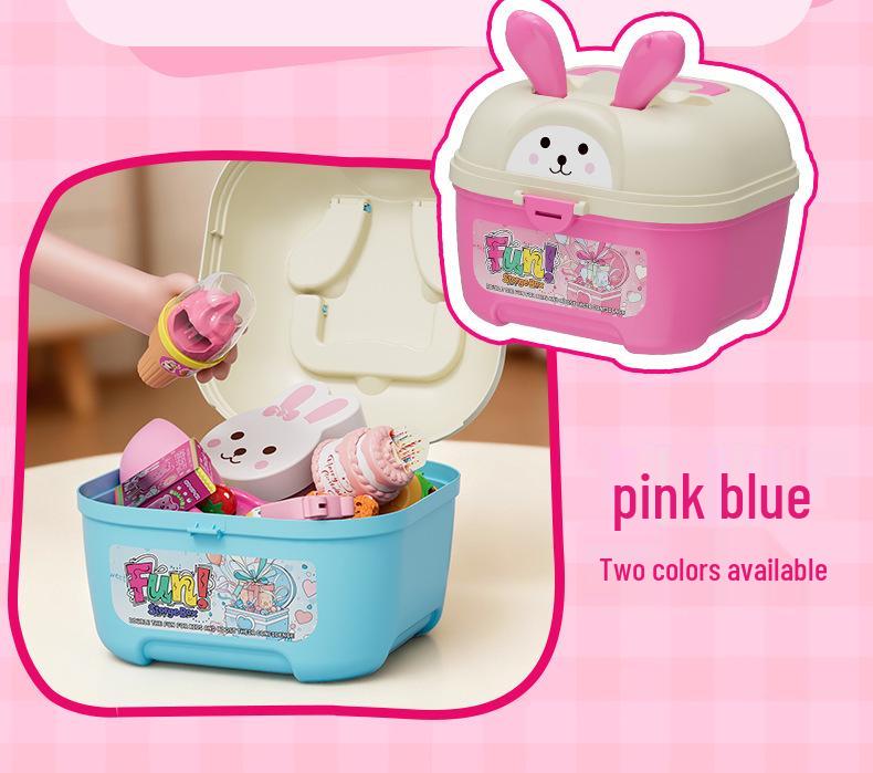 Strawberry Pudding Toy Set: Kids' Role-Playing Jelly Storage Box for Boys and Girls.