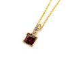 [L4591] - Garnet 'Celestina' Gold-Plated Necklace