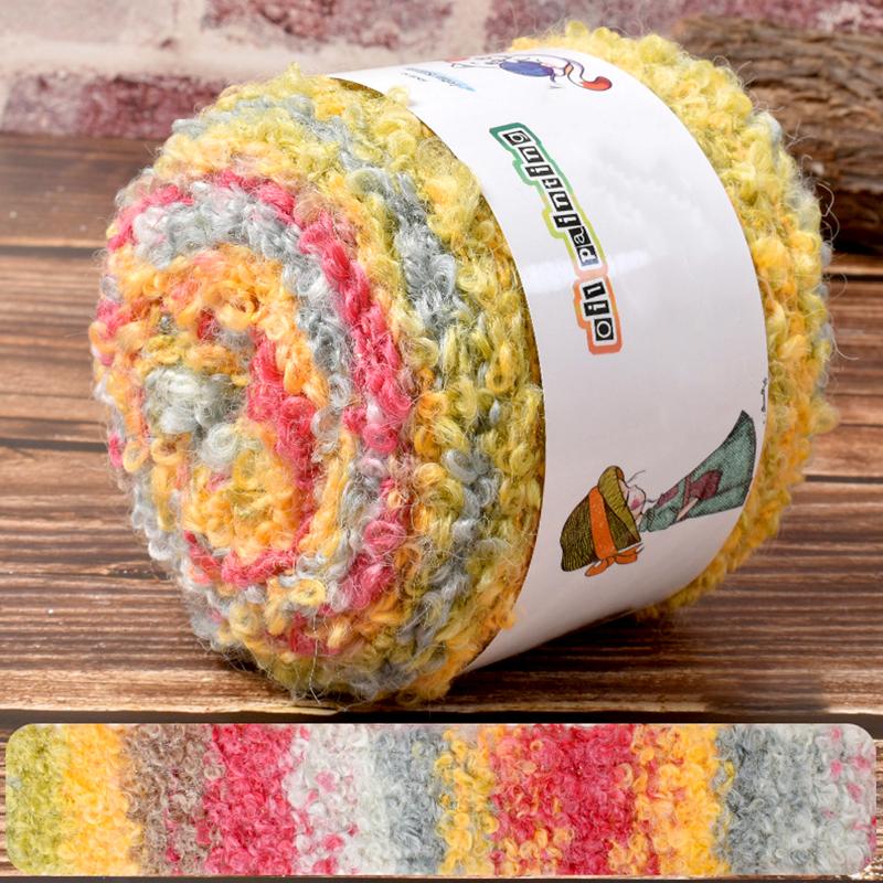 1 шт шерстяная нить модный вязаный шарф теплый цвет ручная работа градиент масляная живопись ретро стиль пряжа клубок