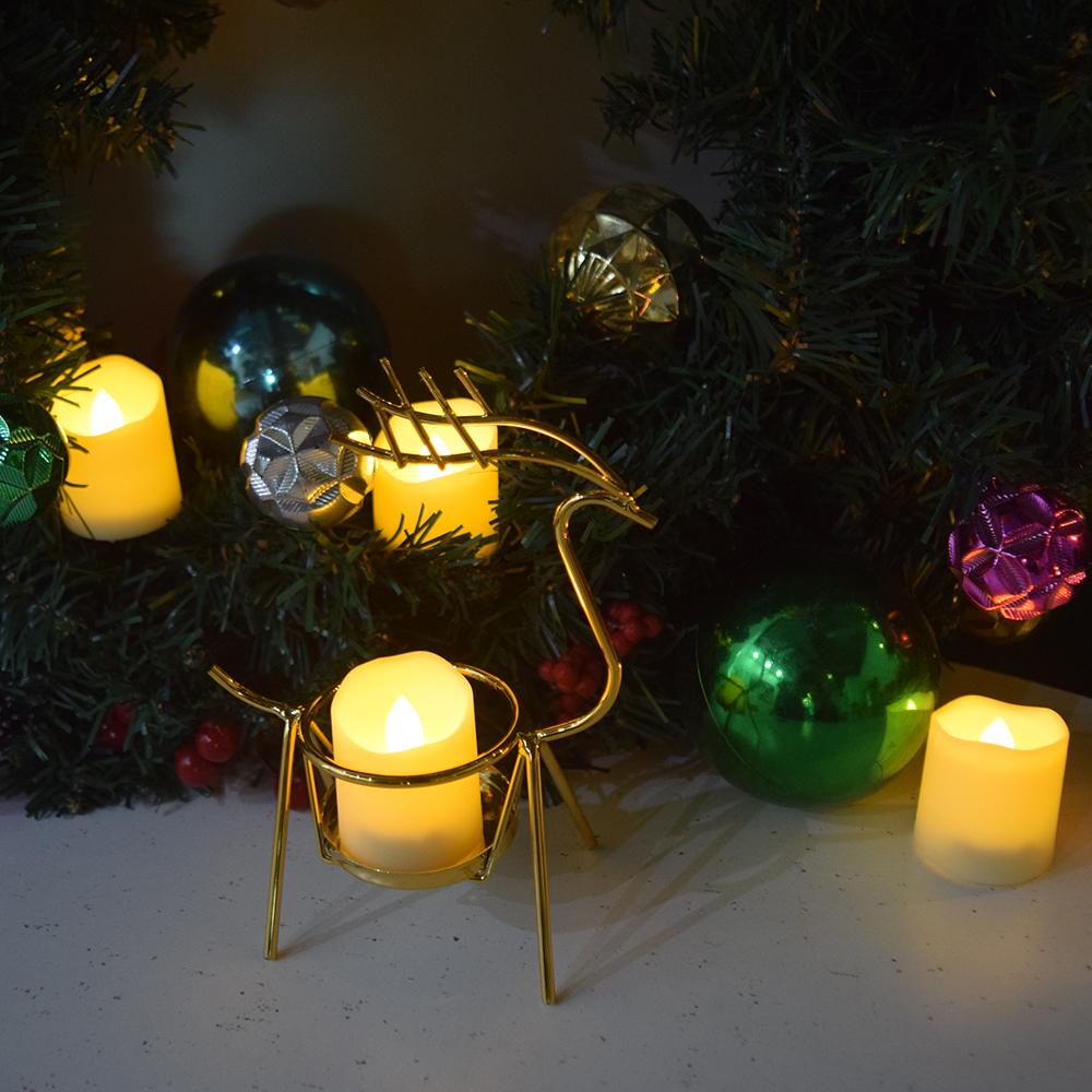 6 PCS Flameless LED Tea Candle With Battery Flicker Dining-table Tealight Timer Remote Birthday Home Decoration Votive Candles